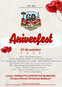 Em comemora��o aos 60 anos do munic�pio, Prefeitura realiza nova edi��o do Aniverfest