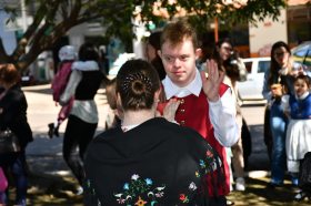 Festival Vokstanzgruppe von Kappesberg em Salvador do Sul teve grupos folcl�ricos da regi�o