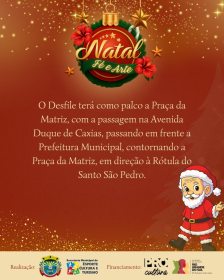 S�o Pedro da Serra realiza neste s�bado o 7� Desfile Natalino � Natal F� e Arte