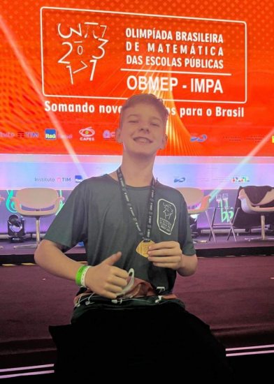 Aluno de Tupandi � medalhista de ouro na Olimp�ada brasileira de matem�tica 