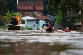 Cen�rio de alto risco de chuva excessiva no sul do Brasil