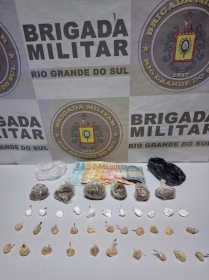 Brigada Militar prende duas pessoas por entorpecente tr�fico no centro de Salvador do Sul 