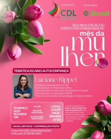 Celebrao do Dia Internacional da Mulher: Evento Especial Promovido pelo CDL Salvador do Sul e So Pedro da Serra
