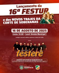 Lanamento da 16 Festur e novos trajes da corte ocorrem em 16 de agosto