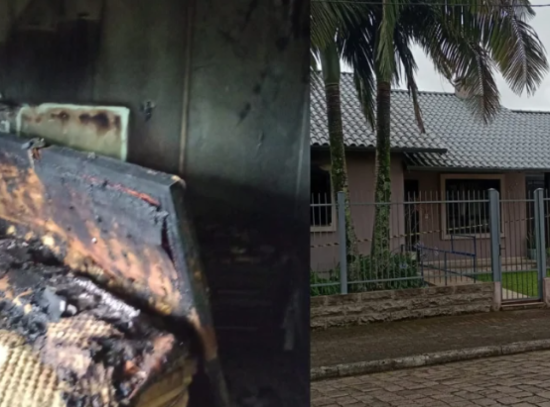 Bar�o tem casa incendiada por curto-circuito ap�s temporal