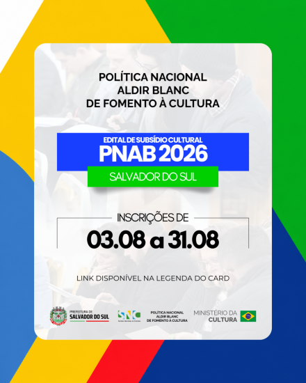 Edital de Subs�dio Cultural est� com inscri��es abertas