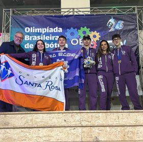 Col�gio Santa Rosa de Carlos Barbosa conquista t�tulo estadual da Olimp�ada Brasileira de Rob�tica