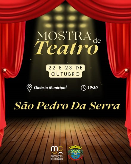 Mostra de Teatro movimenta S�o Pedro da Serra nos dias 22 e 23 de outubro